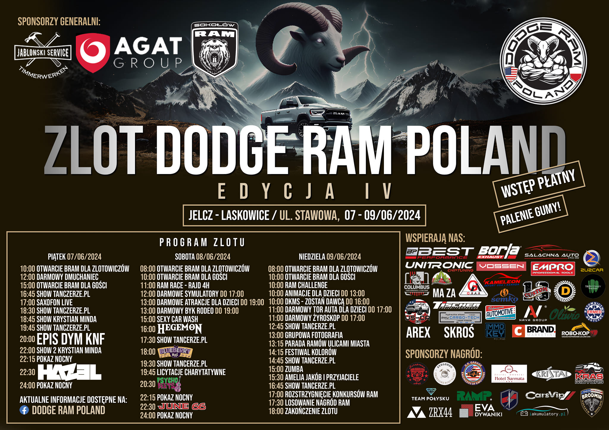 Jelcz-Laskowice: Zlot DODGE RAM w Jelczu-Laskowicach. Jest już program